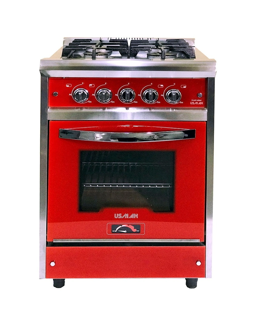 Cocina Usman Red Wine 55cm  Puerta Vidrio  