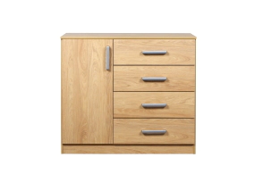 Comoda Ricchezze Imperio  4 Caj. 1 Pt. Hickory