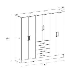 Placard Ricchezze Imperio 6 P - 4 C  Hickory