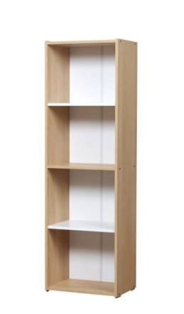 Biblioteca Ricchezze 4 Esp  Mesina Hickory/Blanc 
