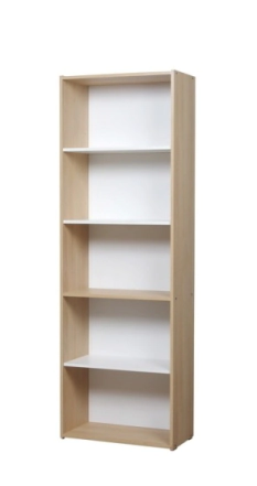 Biblioteca Ricchezze 5 Esp  Mesina Hickory/Blanc 
