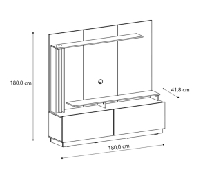 Rack Ricchezze Mesina Scaletta Hickory/Bco