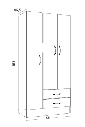 Placard Ricchezze Tana Plus 3 P. 2C  Nevada