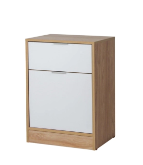 Mesa de Luz Ricchezze Murano 1C-1P Hickory Blanco 