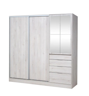 Placard Ricchezze Murano 4P 4C Pino Bco c/Esp 
