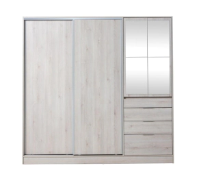 Placard Ricchezze Murano 4P 4C Pino Bco c/Esp