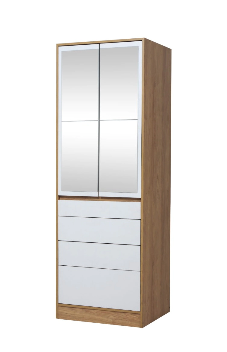 Placard Ricchezze Murano 2P  4C Hickory/Bco c/Esp 