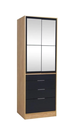 Placard Ricchezze Murano 2P  4C Hickor/N c/Esp 