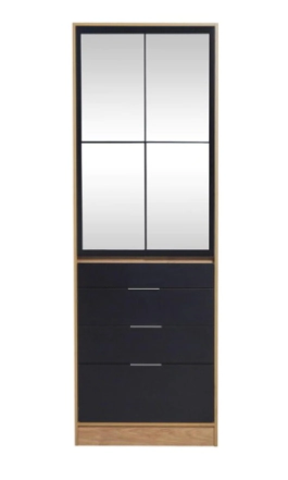 Placard Ricchezze Murano 2P  4C Hickor/N c/Esp