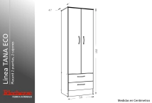 Placard Ricchezze Tana Eco 2P  2C Moccha