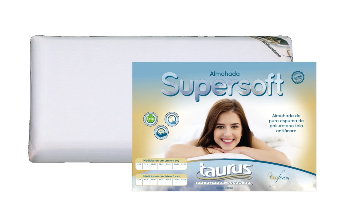 Almohada Taurus Super Soft 70 ancho 30 x 12 alto