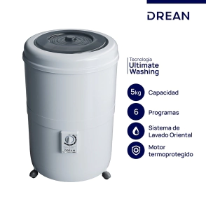Lavarropas Drean Redondo 5Kg - 6 Prog. LRDR56SB Semi Automatico