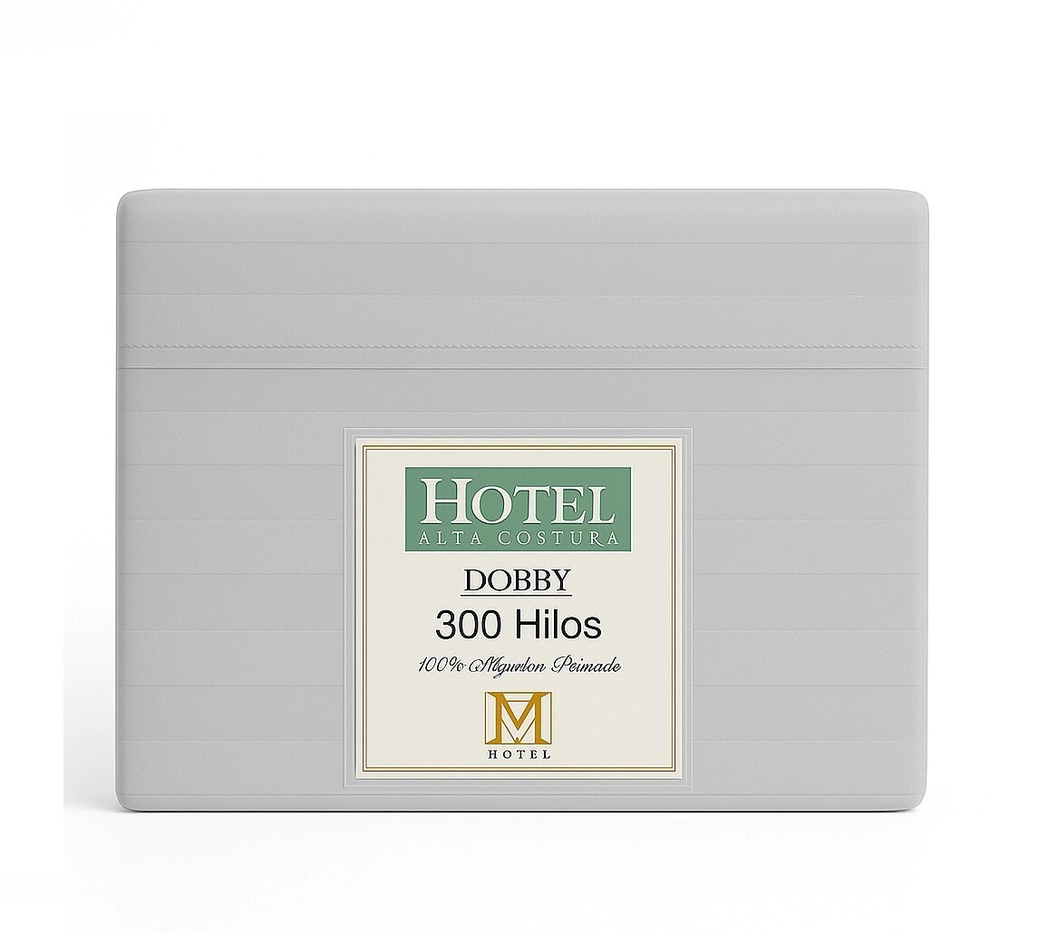 Sabanas Hotel King Size 300 Hilos Gris 100% Alg. 