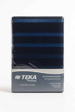 Juego de Toalla y Toallón Teka Lumiere 520 gramos Azul