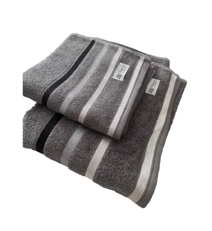 Juego de Toalla y Toalln Teka Lumiere 520 gramos Gris 