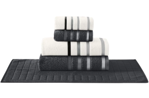 Juego de Toalla y Toallón Teka Lumiere 520 gramos Gris