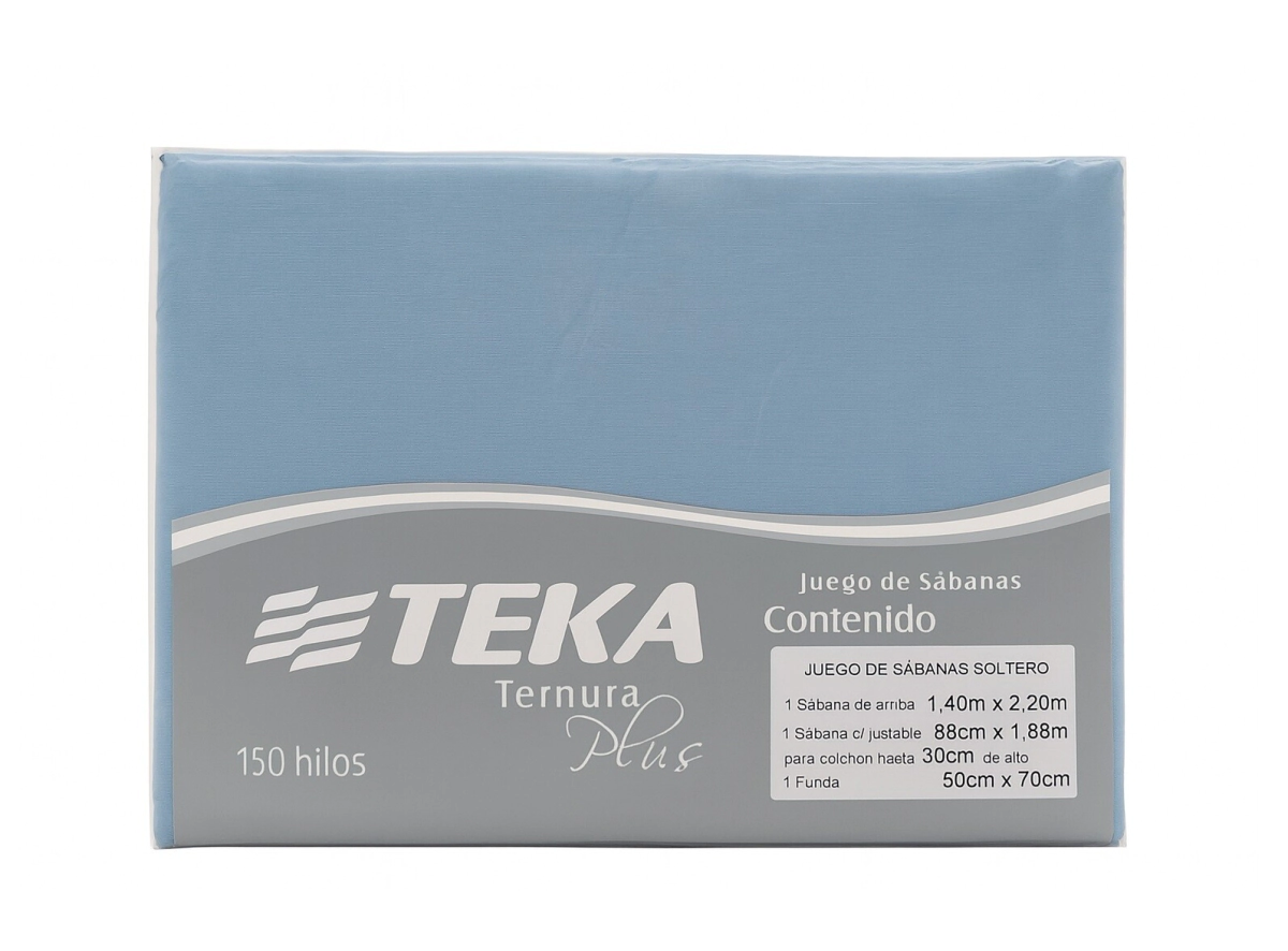 Sabanas 1 Teka 150H Ternura Plus Liso Celeste 