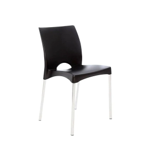 Silla Aimaretti Plastica con Patas de ca&ntilde;o  