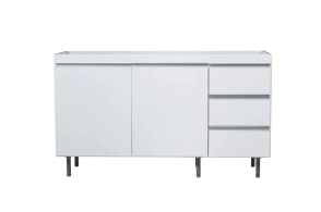 Bajo Mesada 1,40 Ricchezze Arco Blanco Aluminio