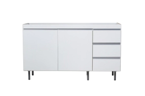 Bajo Mesada 1,40 Ricchezze Arco Blanco Aluminio 