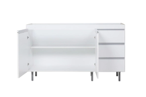 Bajo Mesada 1,40 Ricchezze Arco Blanco Aluminio