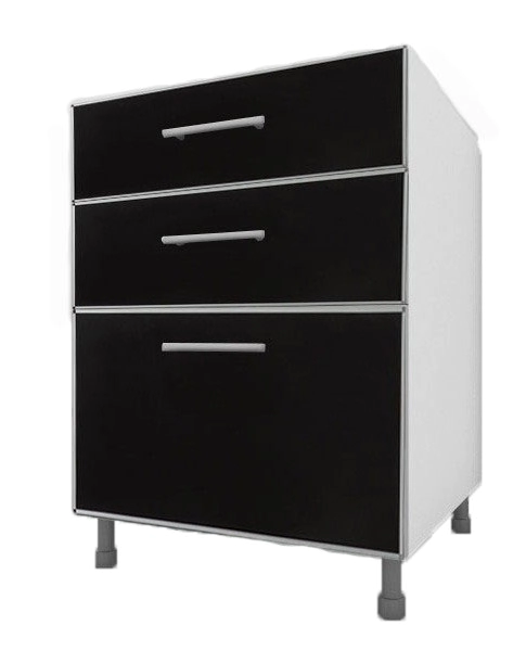 Bajo Mesada Ricchezze Lugano 40 cm Caj. Negro  