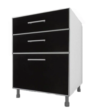 Bajo Mesada Ricchezze Lugano 40 cm Caj. Negro  