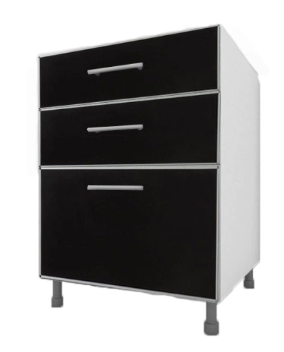 Bajo Mesada Ricchezze Lugano 40 cm Caj. Negro  