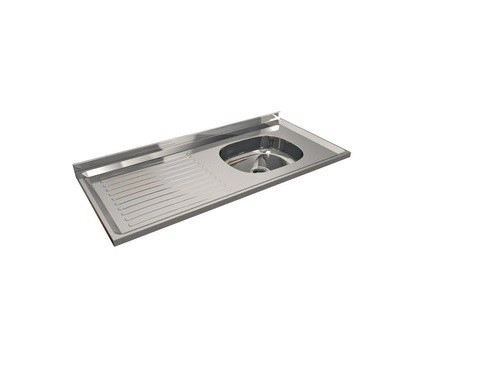 Mesada Acero 0,80 Duranox  con Bacha 