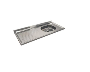 Mesada Acero 0,80 Duranox  con Bacha 