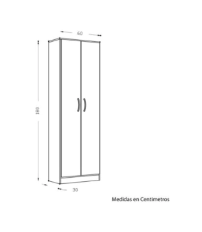 Multiuso Ricchezze Arco 2P  Blanco - 180x60x30